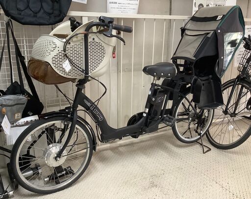 AIJYU アイジュ 電動アシスト自転車 passepied marmy パスピエ マミー 20インチ 子供乗せ標準装備 マットブラック【ユーズドユーズ名古屋天白店】 J1735