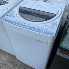 即決　洗濯機　6k 東芝　ホワイト　ファミリー用 お洒落　中古 ...