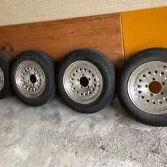 ジムニー等　メーカー不明アルミホイール【16×６J+20】＆スタッドレスタイヤ【175/80/R16】