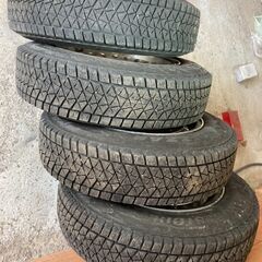 ジムニー等　メーカー不明アルミホイール【16×６J+20】＆スタッドレスタイヤ【175/80/R16】