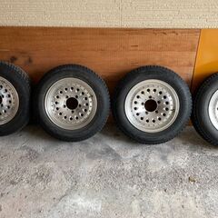 ジムニー等　メーカー不明アルミホイール【16×６J+20】＆スタッドレスタイヤ【175/80/R16】