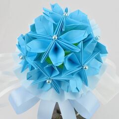 お花の折り紙ブーケ教室♥花ORIGAMIぶーけ♥紫陽花の折り紙ブーケ - ものづくり