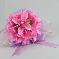 お花の折り紙ブーケ教室♥花ORIGAMIぶーけ♥紫陽花の折り紙ブーケ - 岩倉市