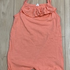 H&M ロンパース サーモンピンク 70~80(9~12months)