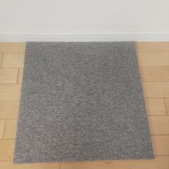 タイルカーペット（50×50,37枚）グレー　床暖房対応