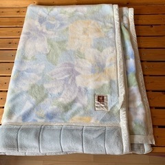 西川毛布　シングルサイズ水色