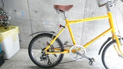 自転車中古 ミニベロ WEEKEND BIKES 外装7段変速 タイヤ20インチ カラーオレンジ