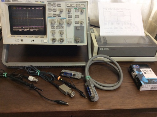 オシロスコープhp 54616Cとプリンタhp 2225AJ 波形を即印刷！ 個別売り