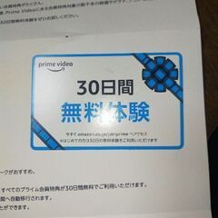 【ネット決済・配送可】Amazon prime video 30...