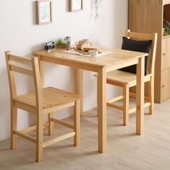 食卓テーブルと椅子2脚セット（2人用）