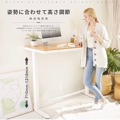 【美品】電動スタンディングデスク　引出し付き　FLEXISPOT EW8M