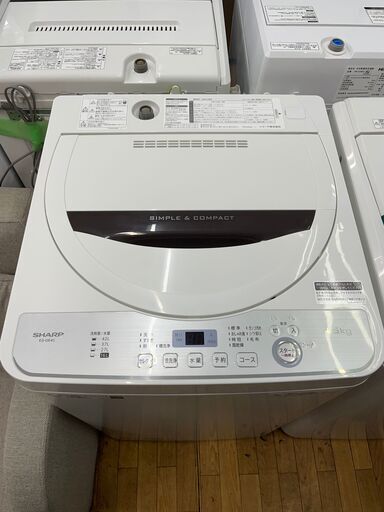 洗濯機　No.1631　シャープ　4.5kg　2019年製　ES-GE4C　〖リサイクルショップどりーむ鹿大前店〗