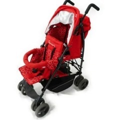 [美品]二人乗りベビーカー キンダーワゴン DUO シティ HOP 縦型　レッド