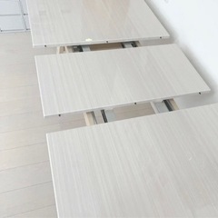 【未使用品】島忠　ダイニングテーブル　WH色　伸張テーブル　140-180