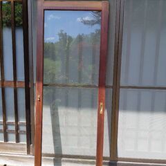 昭和レトロ　ガラス戸8枚　木枠