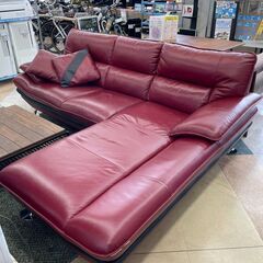 ✨NITORI(ニトリ) ロゾ4 本革カウチソファ⭐ 定価￥126,500⭐ セミハイバック✨ 