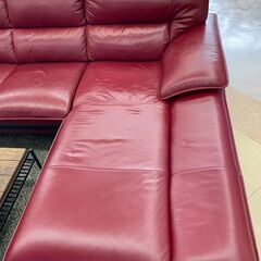 ✨NITORI(ニトリ) ロゾ4 本革カウチソファ⭐ 定価￥126,500⭐ セミハイバック✨ 