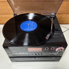 CD カセット AM/FM レコード SDカード AUX マルチプレーヤーの画像