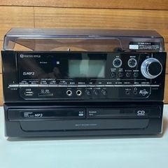 CD カセット AM/FM レコード SDカード AUX マルチプレーヤー - 備前市