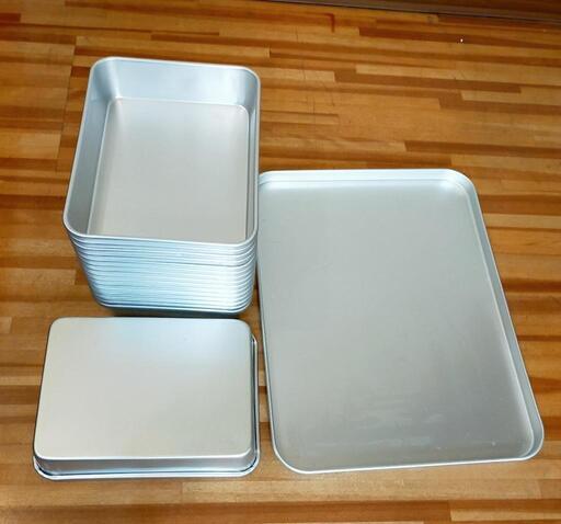【格安☆調理器具④】平バット　特大＆ 深ぶちバット小　アルミ製