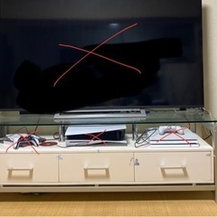 【値下げ】ガラステレビ台 150cm