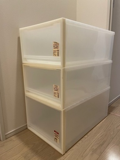 【無印良品 衣装ケース3個（大2,深1）】