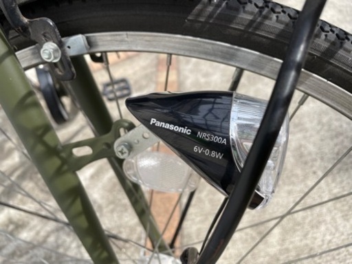 アメリカンイーグル オートライト クロスバイク 6段ギア 自転車 カーキ