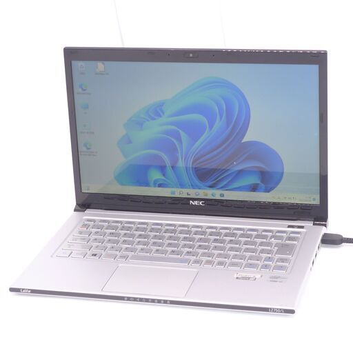 最新Windows11搭載 中古美品 13.3型 銀色 ノートパソコン NEC PC-LZ750LS 高速SSD 第3世代Core i7 4GB 無線 Bluetooth カメラ Office
