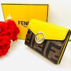 【ネット決済・配送可】FENDI フェンディー ミニ財布 黄色 ...