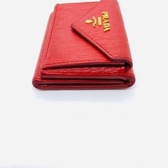 PRADA プラダ ミニ財布 赤 レッド ヴィテッロ ムーブ コンパクト