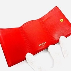PRADA プラダ ミニ財布 赤 レッド ヴィテッロ ムーブ コンパクト