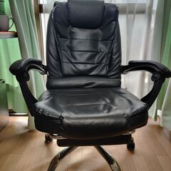 オフィスチェア　革 超高級 椅子 デスクチェア ブラック