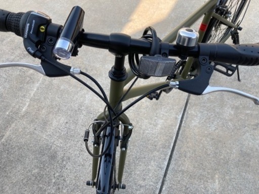 DEC163】自転車 26インチ 変速レバー LEDオートライト 武田産業 白