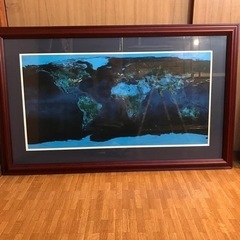 地球の夜間衛星写真のポスターアート
