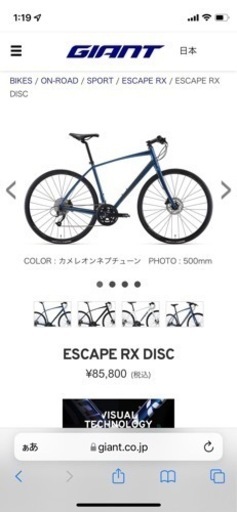 GIANT ESCAPE RX DISC 受け渡し決定