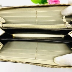 GUCCI グッチ 長財布 スーキー ブラック ホワイト レディース レザー