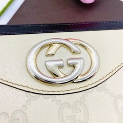 GUCCI グッチ 長財布 スーキー ブラック ホワイト レディース レザー