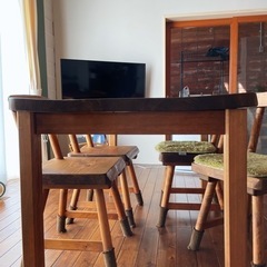 海外オーダーメイド家具　木製　ダイニングセット