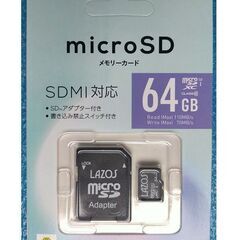 【ネット決済・配送可】1年保証付 64GB LAZOS micr...