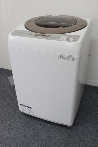 シャープ SHARP 全自動洗濯機　ES-GV10D-T 穴なしサイクロン洗浄　 10.0kg　ブラウン 2019年製 中古家電 店頭引取歓迎 R5755)