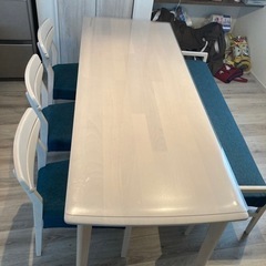 ニトリ 6人掛け ダイニングテーブルの中古が安い！激安で譲ります  