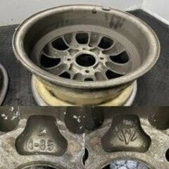 旧車ホイール ワタナベ タイプB 社外ホイール 14インチ 2本 6.5J4HPCD114.3約+17 希少 当時物　(VHG283)くれ