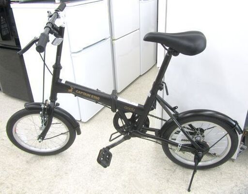 展示未使用 16インチ 折りたたみ自転車 Oricle 黒 キャプテンスタッグ CAPTAIN STAG 札幌市