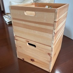 【引取決定】パイン材BOX 無印良品　２個セット