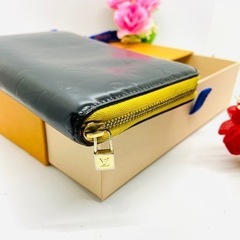 LOUIS VUITTON ヴィトン ヴェルニ エルドリッジ レディース 財布 イエロー