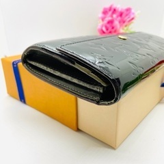 LOUIS VUITTON ヴィトン ヴェルニ ブラック レディース 長財布