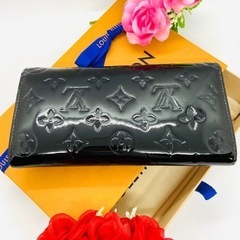 LOUIS VUITTON ヴィトン ヴェルニ ブラック レディース 長財布