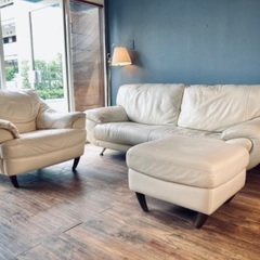 ⭕️ 送料無料　超一流総額約100万ニコレッティ＋ナツッジリビングホワイトソファーセット