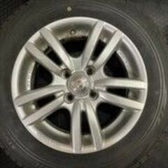 【BS BLIZZAK VRX 165/70R14】スタッドレス【Team Sparco 14インチ 5.5J4HPCD100+32】2017年製 バリ溝 VW/up!等　(MTA307) クレジットカード QRコード決済可能