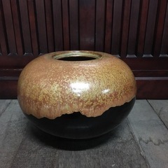 小石原焼　大きな壺　花瓶　花器